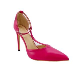 NEW Shein Women's Pink Ankle Strap Point Toe Stiletto Heels US9 Euro40